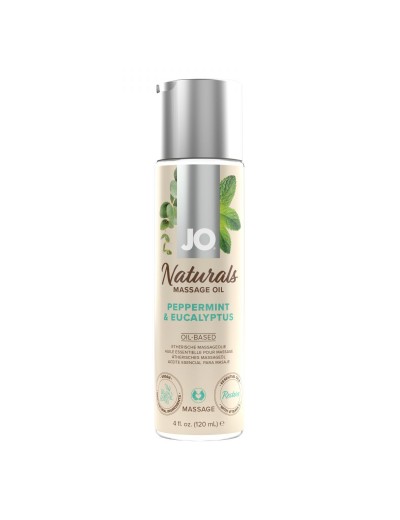 Массажное масло с ароматом перечной мяты и эвкалипта JO Naturals Peppermint   Eucalyptus - 120 мл.