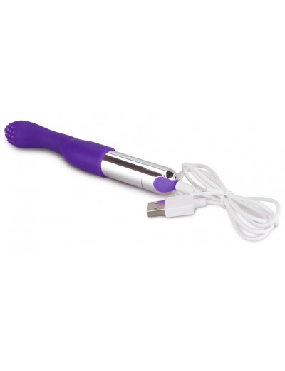 Фиолетовый перезаряжаемый вибратор Rechargeable IJOY Versatile Tickler - 14,5 см.