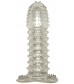 Прозрачная насадка с шипиками Cristal Condom - 12,5 см.