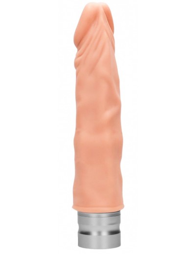 Телесный вибратор-реалистик Vibrating Dildo - 19,5 см.