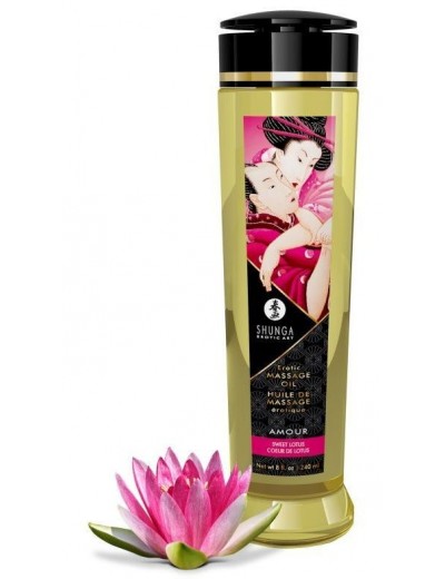 Массажное масло с ароматом цветов лотоса Amour - 240 мл.