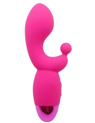 Розовый вибратор INDULGENCE Rechargeable G Kiss - 16,5 см.