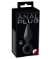 Чёрная анальная пробка Soft Touch Plug S - 12,1 см.