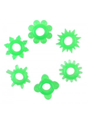 Набор из 6 зелёненьких эрекционных колец