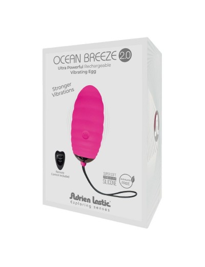 Розовое виброяйцо с пультом ДУ Ocean Breeze 2.0 + LRS