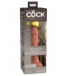 Кофейный фаллоимитатор 6  Silicone Dual Density Cock - 17 см.