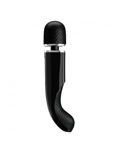 Черный вибратор-жезл Charming Massager Plus - 29 см.