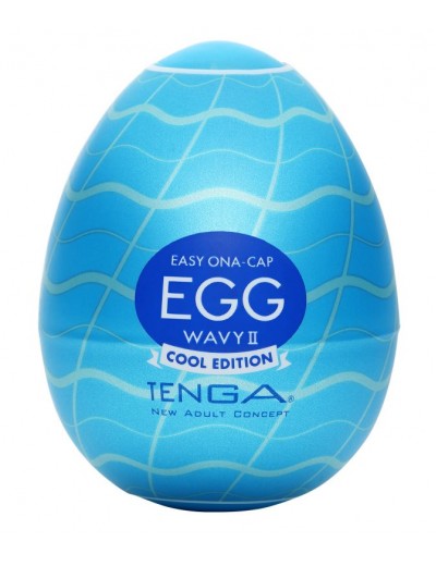 Мастурбатор-яйцо с охлаждающей смазкой EGG Wavy II Cool