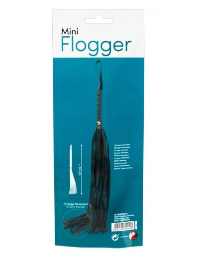 Черная плеть Mini Flogger - 56 см.