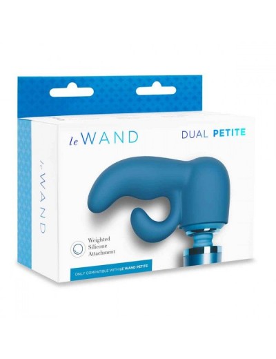 Синяя насадка Dual для вибратора Le Wand Petite