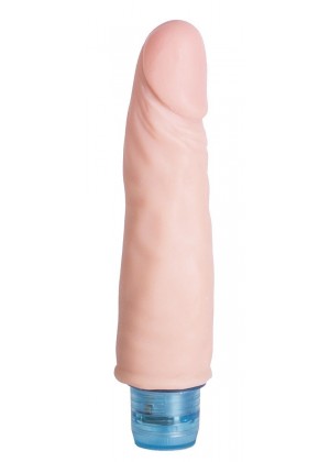 Телесный вибромассажёр Vibro Realistic Cock Dildo - 17,5 см.