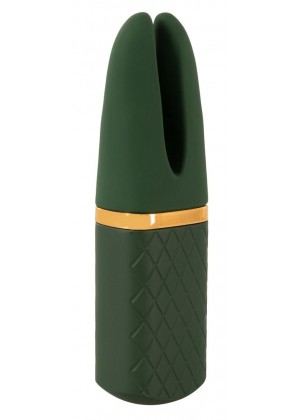 Зеленый вибратор Luxurious Split Tip Vibrator - 13,1 см.