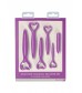 Набор фиолетовых вагинальных расширителей с вибропулей Silicone Vaginal Dilator Set