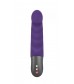 Фиолетовый вибратор Abby G с загнутым кончиком - 18,9 см.