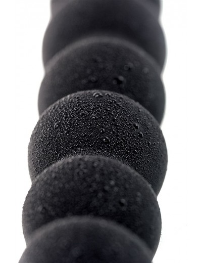 Черная анальная цепочка с вибрацией A-toys - 32,7 см.