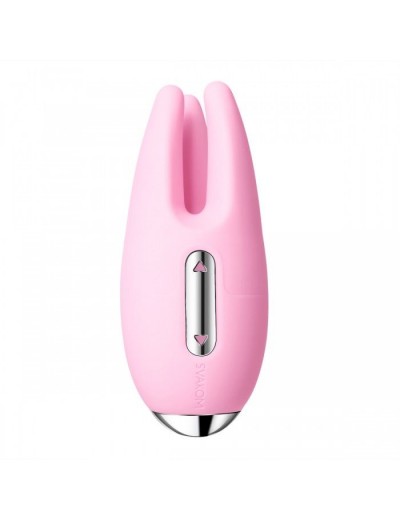 Розовый вибростимулятор клитора Cookie  с подвижными  щупальцами