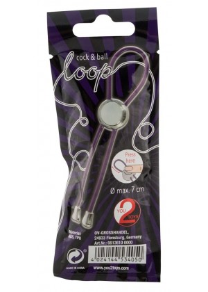 Фиолетовое лассо для пениса Cock and Ball Loop