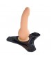 Телесный страпон 10 Mode Vibrations 6.3  Harness Silicone Dildo - 15,5 см.