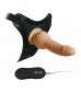 Телесный страпон 10 Mode Vibrations 6.3  Harness Silicone Dildo - 15,5 см.