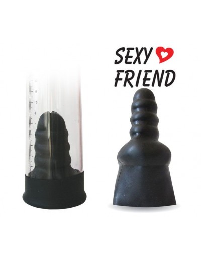 Черная насадка для помпы Sexy Friend размера L