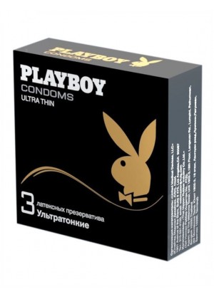 Ультратонкие презервативы Playboy Ultra Thin - 3 шт.