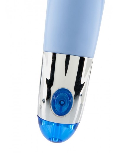 Голубой ребристый вибратор Lovely Vibes Laced - 18,5 см.