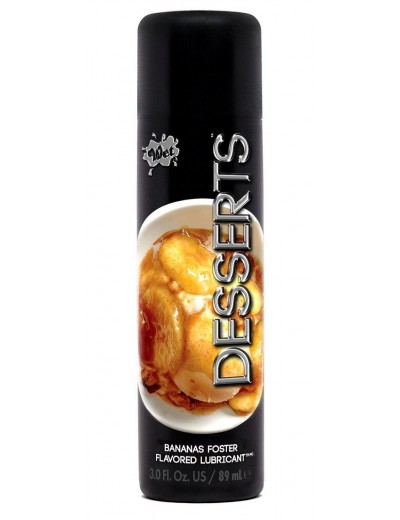 Лубрикант Wet Desserts Bananas Foster с ароматом бананового десерта - 89 мл.