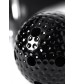 Черный кляп-шарик с отверстиями на регулируемом ремешке