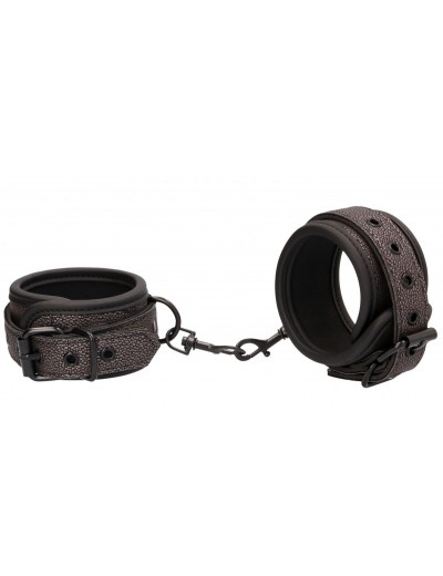 Серые наручники Elegant Hand Cuffs на карабинах