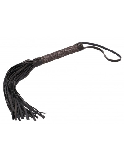 Серая многохвостовая гладкая плеть Elegant Flogger - 39 см.