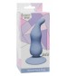 Голубая анальная пробка Waved Anal Plug Blue - 11 см.