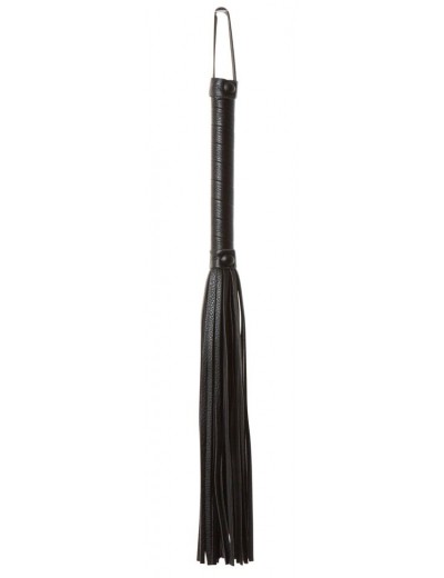 Черный многохвостовый хлыст с петлей - 38 см.