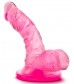 Розовый фаллоимитатор на присоске NATURALLY YOURS 4INCH MINI - 12 см.