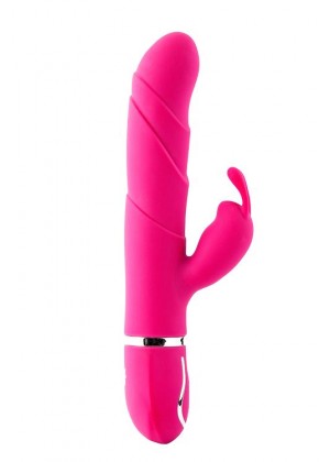 Розовый вибратор-кролик 10-SPEED FLORAL FANTASY - 22 см.