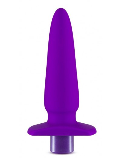 Фиолетовый анальный вибромассажер B5 - 13,97 см.