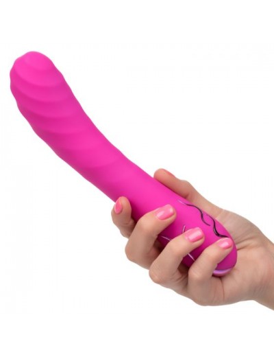 Розовый вибромассажер Insatiable G Inflatable G-Wand с функцией расширения - 21,5 см.