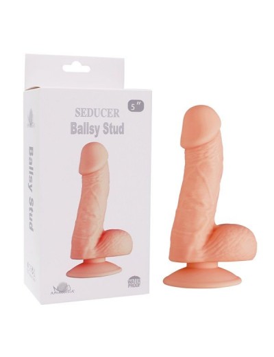 Телесный фаллоимитатор SEDUCER Ballsy Stud - 16,5 см.