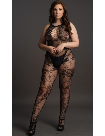 Ажурный кэтсьюит Criss Cross Neck Bodystocking