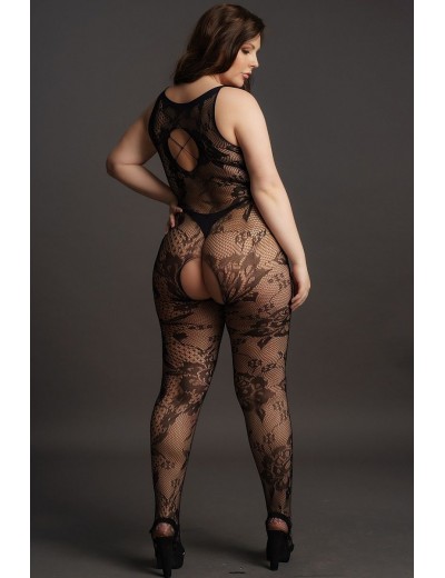 Ажурный кэтсьюит Criss Cross Neck Bodystocking