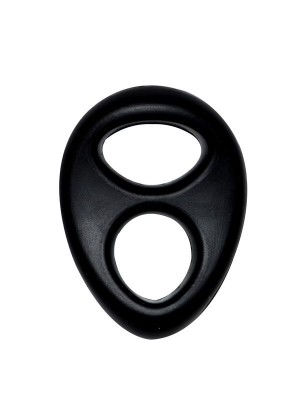 Черное эрекционное кольцо на пенис RINGS LIQUID SILICONE