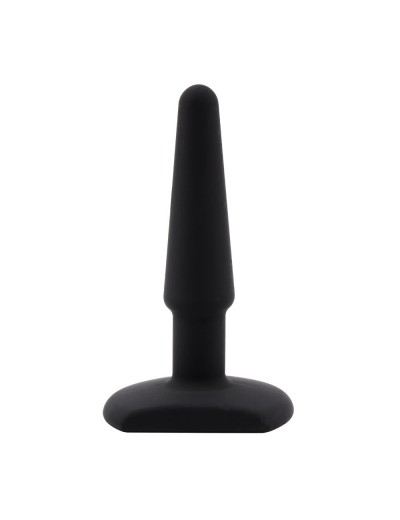 Черная анальная втулка Silicone Butt Plug 4  - 11 см.