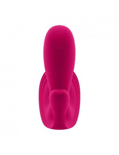 Розовый анально-вагинальный вибромассажер Top Secret+