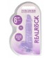 Фиолетовый фаллоимитатор Realrock Crystal Clear 6 inch - 17 см.