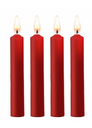 Набор из 4 красных восковых свечей Teasing Wax Candles