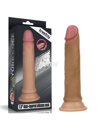 Фаллоимитатор 7 Dual layered Platinum Silicone Cock - 18,5 см.