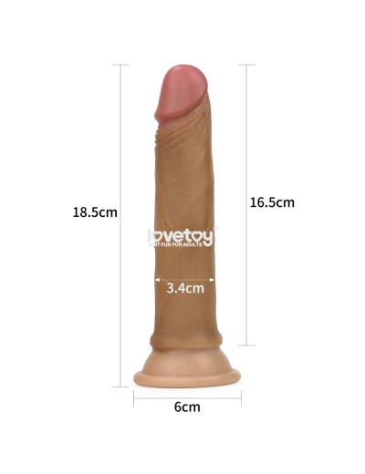 Фаллоимитатор 7 Dual layered Platinum Silicone Cock - 18,5 см.