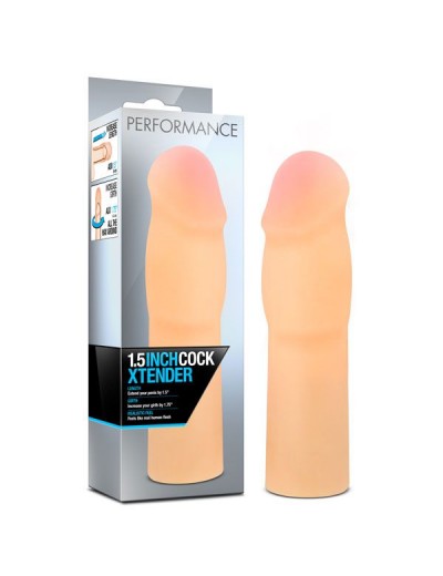 Телесная насадка-удлинитель на пенис PERFORMANCE 1.5INCH COCK XTENDER - 16 см.