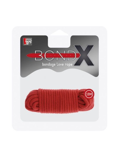 Красная веревка для связывания BONDX LOVE ROPE - 10 м.