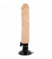 Телесный вибратор на мощной присоске Basecock Realistic Vibrator Remote Control - 21 см.