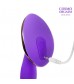 Фиолетовый вибростимулятор G-точки с широким основанием - 15,5 см.